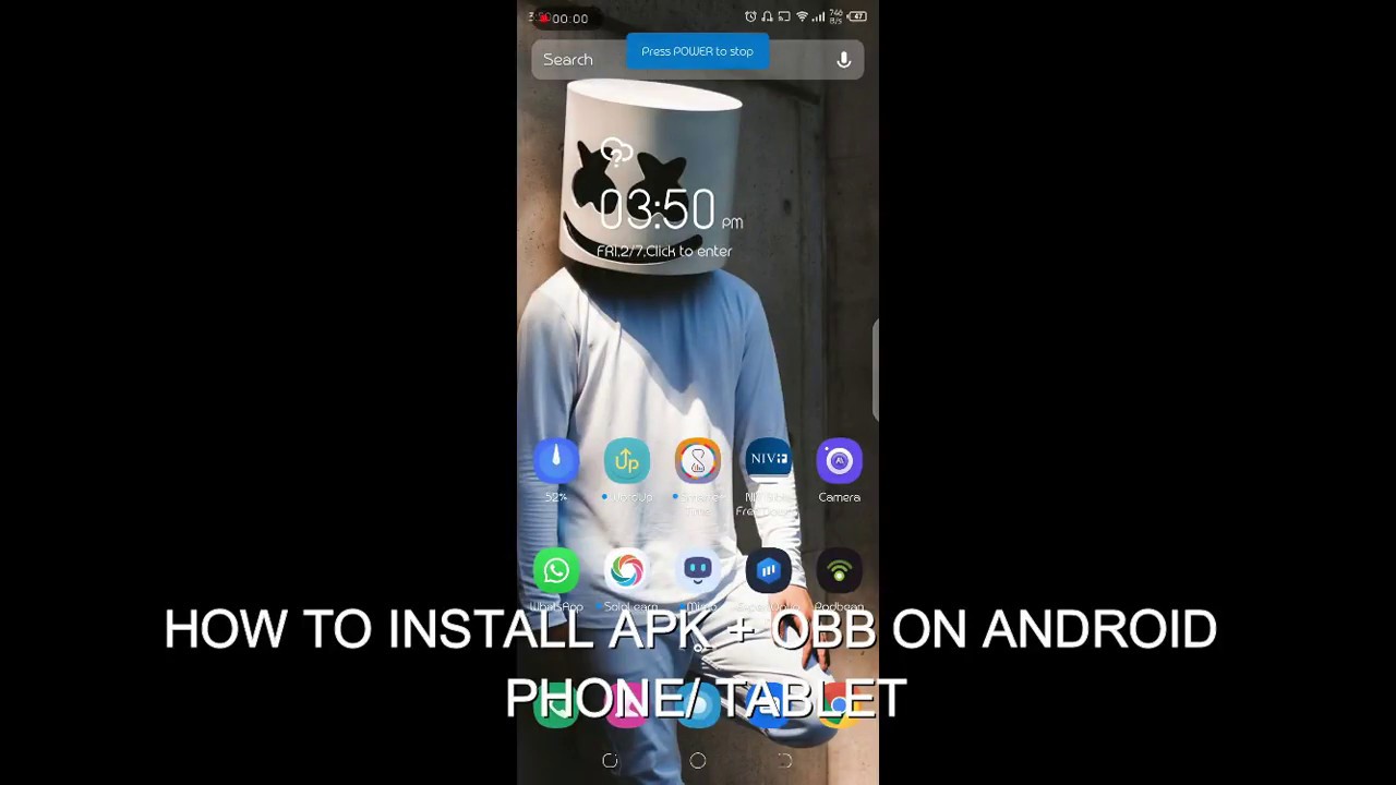 how to install apk obb